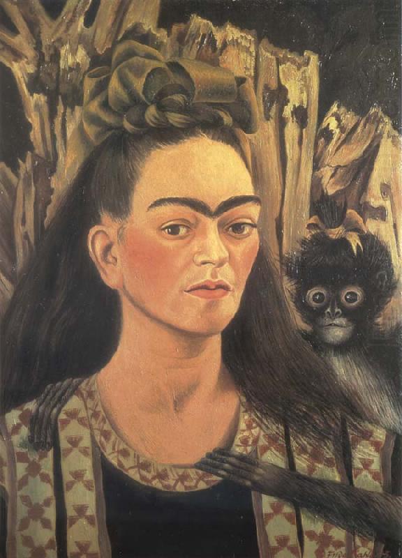 Frida Kahlo Self-Portrait with Monkey china oil painting image